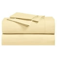 thumbnail image 1 of Royal Hotel Bedding Abripedic Crispy Percale Sheets, 300-Thread-Count, 5PC Solid Sheet Set, 100% Cotton, Up to 18 Inch Deep Pocket, Split-California-King, Gold, 1 of 2