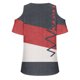 thumbnail image 4 of Camisas de Manga Corta para las Mujeres Blusa de Cuello Redondo de Impresión Casual, Top de Algodón de Imitación Ligero para el Hogar, el Uso Diario Y las Cuatro Estaciones, 4 of 4