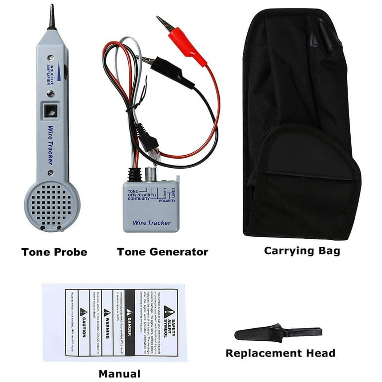 Tone Generator Kit,Wire Tracer Circuit Tester,200EP High Accuracy Cable  Toner Detector Finder Tester,Inductive Amplifier