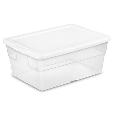 Sterilite 16 Qt Stackable Clear Plastic Storage Container w/ Lid, (36 Pack)