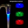thumbnail image 5 of Grifo de iluminación LED sensible a la temperatura, 3 colores, cocina, baño, brillo, ahorro de agua, grifo aireador, boquilla de ducha, 5 of 5