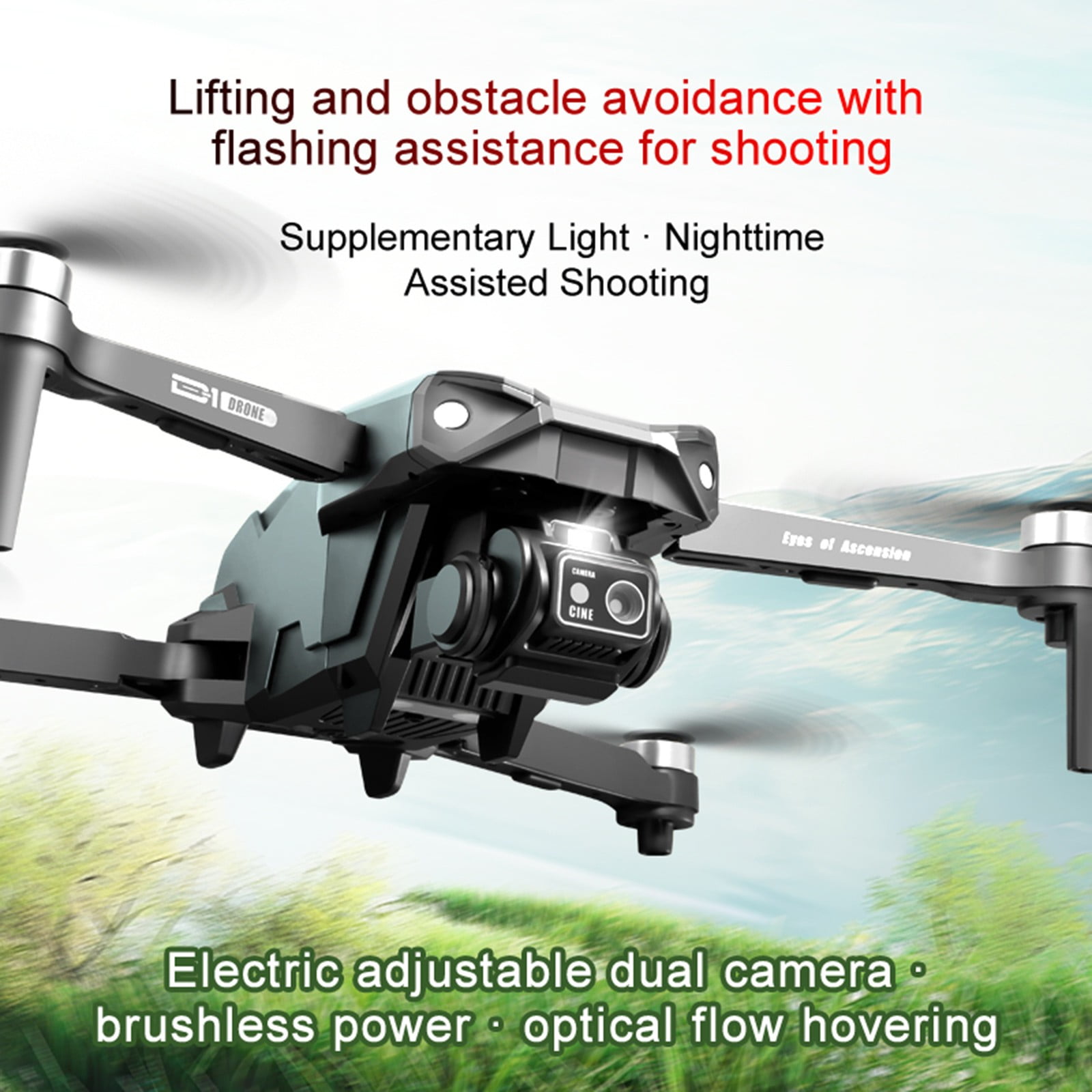 4K Camera Drone with Brushless Motors, Obstacle Avoidance and Dual Batteries for Long Flight, Foldable RC Quadcopter for Beginners
