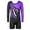 D Black Purple, variant on BAOHULU Girls Gymnastics Leotards Toddler Long Sleeve Ballet Dance Clothes Kids Unitards