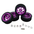 thumbnail image 2 of 4 piezas de ruedas y neumáticos RC Baoblaze para Wltoys 1/14 Accesorios para automóviles RC violeta, 2 of 8