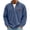 Navy03, variant on Men's Vintage Corduroy Long-Sleeve Top | Zip-Up Stand Collar Stylish Casual Shirt For Daily & Outing Wear, Size: S-5XL