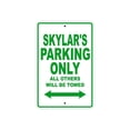 thumbnail image 1 of Skylar's Parking Only All Others Will Be Towed Name Gift Novelty Metal Aluminum 18"x24" Sign, 1 of 1