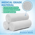 thumbnail image 2 of Rollos de gasa LotFancy, 48 unidades, 10 cm x 3,7 m, suministros médicos, 2 of 9