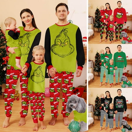 

Christmas Family Pyjamas Set Matching Christmas Pajamas for Women Men Kids Baby Xmas PJs Holiday Nightwear Sleepwear Loungerwear