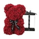 thumbnail image 2 of Oso floral Rosa Oso de peluche Regalos del día de la madre Oso de flores preservadas Flores de rosas artificiales con caja de regalo para novia amante Rojo, 2 of 9