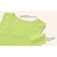 thumbnail image 5 of TEAJOPSUU 2 Pack Kids Tank Tops Unisex Boys Girls Ribbed Round Neck Sleeveless Workout Shirt Summer Solid Color Basic Tops 2-14 Years Green, 5 of 7