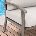 thumbnail image 3 of HAPPATIO 5 Piece Aluminum Outdoor Patio Furniture Set, Patio Chairs with Ottomans and Side Table, Balcony Furniture, Patio Conversation Set for Porch Garden (Gray), 3 of 7