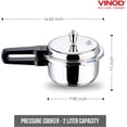 thumbnail image 2 of Vinod 2 Liter Stainless Steel Stovetop Pressure Cooker, 2 of 6