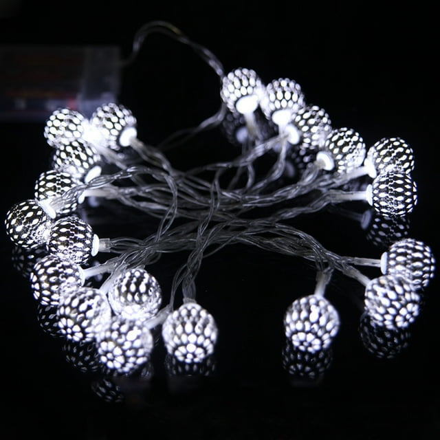 Guirnalda de luces solares marroquíes para exteriores, 7 m, 50 LED, 8 modos ajustables, impermeable, ideal para jardín, patio, casa, Navidad, boda y fiesta (blanco)