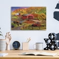 thumbnail image 4 of Epic Art 'Fall Bridge' by Bigelow Illustrations, Acrylic Glass Wall Art, 16"x12", 4 of 8