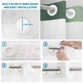thumbnail image 4 of No Hook Shower Curtain, Green Grey Ombre Shower Curtains for Bathroom with See Through Top Window, Farmhouse Gradient Minimalist Waterproof & Washable Bath Curtain 60"x72", 4 of 9