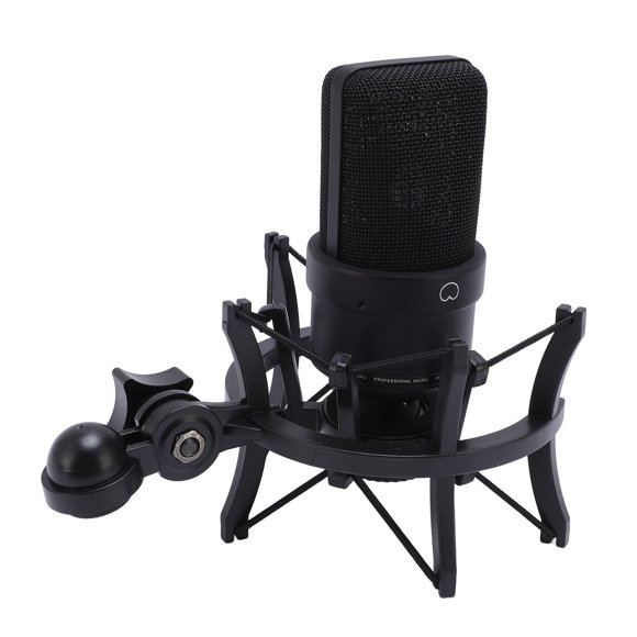 Micrófono De Condensador De Estudio, Micrófono De Diafragma De 26 Mm Con Montaje De Choque, Parabrisas De Cable XLR, Grabación Vocal Y Micrófono De Podcasting