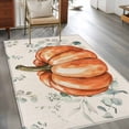 thumbnail image 2 of Thanksgiving Area Rugs 4'x6', Washable Small Throw Rugs for Office Bathroom, Fall Orange Pumpkin Eucalyptus Leaves Indoor Outdoor Rug Non-Slip Low Pile Carpet Runner Reversible Floor Mats, 2 of 8