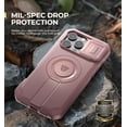 thumbnail image 3 of Dexnor for iPhone 16 Pro Max Case with Slide Camera Cover & Adjustable Kickstand & Built-in Screen Protector,Compatible with MagSafe Shockproof Bumper Case Heavy-Duty Magnetic Protective Cover,Pink, 3 of 8
