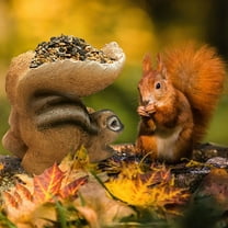 WHAMVOX  Squirrel Decor Feeder Waterproof Ornament Cartoon