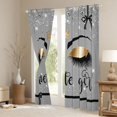 thumbnail image 3 of Castle Fairy Black Purple Eyelash Curtains Pack of 2 (42x84 Each),Bow Curtains Blackout, 3 of 6