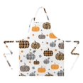 thumbnail image 2 of Fall Pumpkins Stars Pattern Apron-Garden Aprons for Women with Pockets-Cotton Linen Waterproof Kitchen Cooking Gardening Aprons Adjustable for Kitchen,Cooking,BBQ and Salon 33"x27", 2 of 7