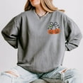 thumbnail image 2 of Embroidered Pumpkin Bow - Women's Lightweight Garment Dyed Sweatshirt, 2 of 13