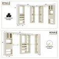 thumbnail image 3 of iSunirm 3-in-1 Walk-in Closet System, Large L Shaped Closet Organizer System with Drawers and Storage Shelves, Heavy Duty Wardrobe Closet Garment Rack, 80" Height, for Bedroom & Closet, White Oak, 3 of 8