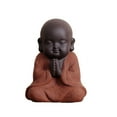 thumbnail image 1 of Yuarrent Figuras decorativas de Buda de tamaño adecuado para miniaturas de monjes budistas de cerámica Interior elegante Decoración del hogar Tipo 2, 1 of 6