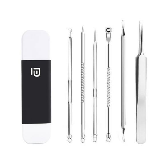 TUITOONM Blackhead Remover Tool Set Stainless Steel Extractor for Pimples & Blemishes – Professional-Grade Comedone Tweezers