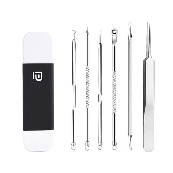 Pinzas con aguja cerrada, pinza para celdas, pinza para cabeza negra, herramienta para apretar, aguja para acné