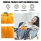 thumbnail image 4 of Almohadas con forma de calabazas decorativas de otoño, juguetes de calabazas, almohadas para tirar, cojín con forma de calabaza, juguete de peluche de cojín de calabaza colorido 18cm - Verde, 4 of 9