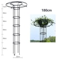 thumbnail image 1 of Garden Circular Trellis, Black Steel Frame Umbrella Trellis Tower, Vertical Steel Garden Climbing Tower, Garden Climbing Plant Support Structure for Live Plants Support, 1 of 7