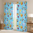 thumbnail image 2 of Homewish Dinsaur Tiger Zebra Curtains Pack of 2 (42x84 Each),Cute Zoo Animal Curtains Blackout,Blue Gray Orange Bedroom Curtains For Boys Kids,Breathable Home Decor, 2 of 6