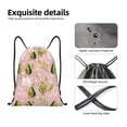 thumbnail image 5 of Drawstring Backpack - Funny Avocado Love Splash Proof Small Drawstring Gym Bag for Women Men, Cinch Sports String Bag Backpack for Travel Swimming Beach, 5 of 8