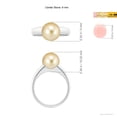 thumbnail image 5 of Angara Solitaire Golden South Sea Cultured Pearl Dome Ring in 14K White Gold for Women | June Birthstone Jewelry for Her, 5 of 8