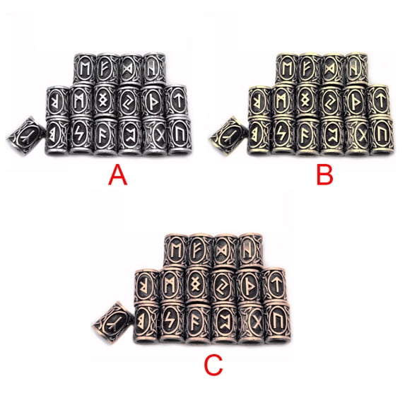 Pack of 24 Beard Beads Braiding Dreadlocks Tube Pull Hair Pin Viking Style Quick Beader Hair Clips Gifts Necklace Jewelry antique copper