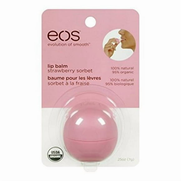 eos 100% Natural and Organic Lip Balm Sphere, Strawberry Sorbet