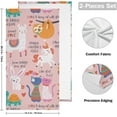 thumbnail image 2 of Dreamtimes Valentine's Day Cute Animals Hand Towels 2 PCS, Cartoon Heart Llama Unicorn Kitchen Towel Ultra Soft and Highly Absorbent,Decorative Fingertip Face Towel for Bathroom Hotel, 28.3"x14.4", 2 of 6