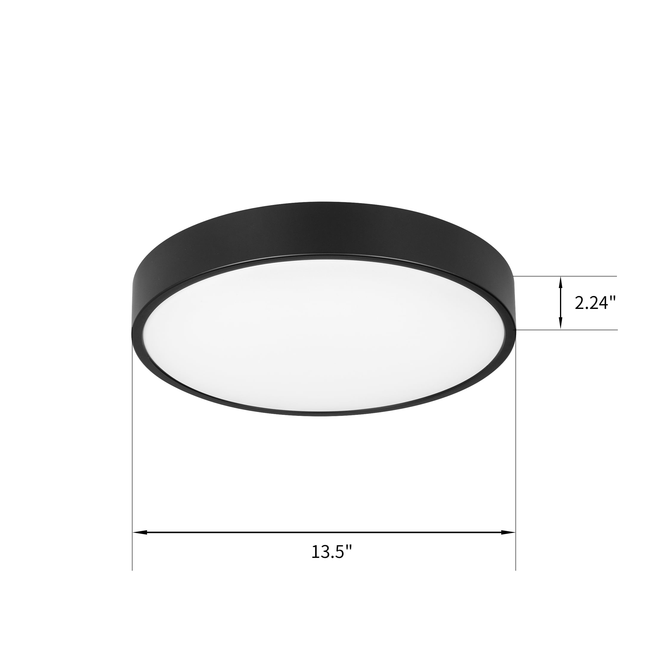 Mainstays 13" Flush Mount Light Integrated LED 3CCT Black Trim Finish
