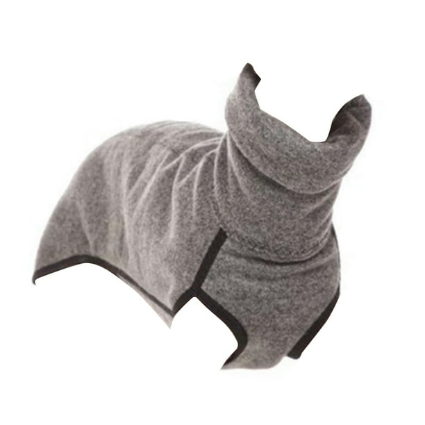Methold Ropa de invierno para mascotas, para correr, viajar, senderismo, abrigo cálido de cuello alto, suéter de diseño Simple de Color sólido, Suministros para perros Gris METRO Methold PT004347-04