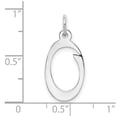 thumbnail image 6 of Auriga Fine Jewelry 14K White Gold Letter O Initial Charm Pendant for Women, 6 of 6