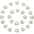 thumbnail image 4 of 1 Box 30Pcs Heart Sewing Gems Sew On Rhinestone Light Rose Heart Inlay Light Gold Claw Flatback Gemstones with 4 Holes Glass Rhinestone for DIY, 4 of 4