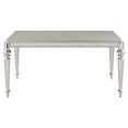 thumbnail image 6 of HomeStock Antique Appeal Rectangular Dining Table - Metallic Platinum with PVC and Mirror Edge, Extension Leaf, Asian Hardwood, Elegant Design, 6 of 6