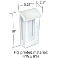 thumbnail image 3 of Outdoor Adhesive Wall Mount Trifold Brochure Holder w/ White Lid for 4"W x 9"H Literature, 2-Pack, 3 of 3