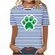 thumbnail image 1 of Camisetas Casuales de Mujer Nueva Moda Impresa Cuello Tripulado Manga Corta, Top Ligero para Diario Y Fiesta, 1 of 4