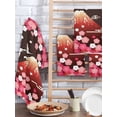 thumbnail image 2 of Black Mountains Kitchen Dish Towels for Drying Dishes Set of 4, Modern Aesthetic Cherry Blossoms Cranes Waffle Weave Microfiber Hand Tea Bathroom Towels Quick Dry & Absorbent Towel 15.7x23.6, 2 of 7