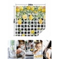 thumbnail image 4 of Lemon Check Cloth Napkins Set of 8 Reusable Dinner Napkins, Black Plaid Eucalyptus Farm Country Flower Cocktail Napkin Washable Table Napkins for Wedding/Holiday Party/Baby Shower 20"x20", 4 of 7
