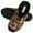 Leopard, variant on Womens Plush Faux Fur Fuzzy Slide On Open Toe Slipper with Memory Foam