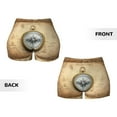 thumbnail image 5 of Lsque Magnetic Old Compass On World Map Pattern High Waisted Biker Shorts for Women-Tummy Control Fitness Athletic Workout Running Yoga Gym Shorts,Moisture-Wicking-Medium, 5 of 9