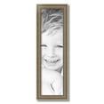 thumbnail image 2 of ArtToFrames 7" x 26" Aged White Gold Picture Frame, 7x26 inch Silver Wood Poster Frame (WOM-2036),  Pack, 2 of 7
